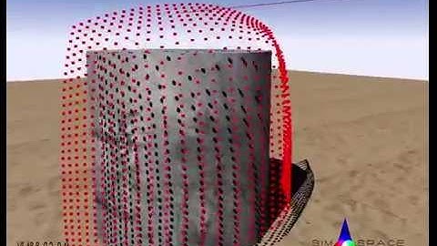 Real-Time Wind Server: Flow Around a Cylinder Shape Building