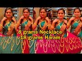 Light weight mullai arumbu necklace  haram8grams necklace 18grams haramlatest collection