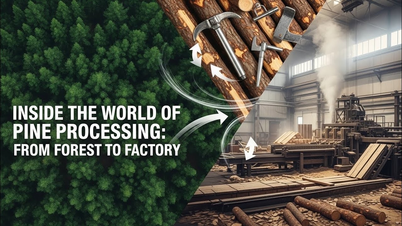 Мир переработки сосны изнутри: от леса до завода.