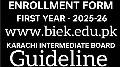 Ist year Enrollment Forms. How to fill, Complete Guide line. By: Shahid Shehzad Bajwa 