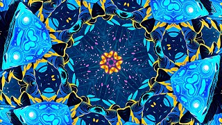 -Copyright Free- Deep Blue Colors Kaleidoscope Background Video: 4K, Ultra HD - UHD (No SOund )