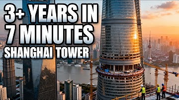 From ZERO to 632m: Shanghai Tower Built in 7 MINUTES | AI Time-Lapse