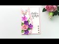 Beautiful Handmade Birthday card//Birthday card idea.