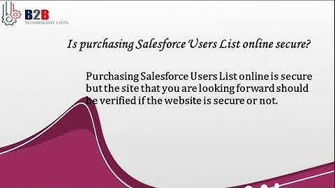 Top Salesforce Users List providers