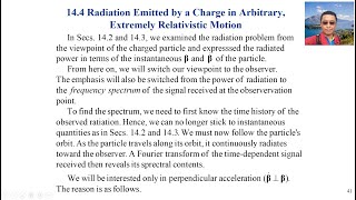 ED210610 14.4 Radiation Emitted by a Charge in Arbitrary, Extremely Relativistic Motion
