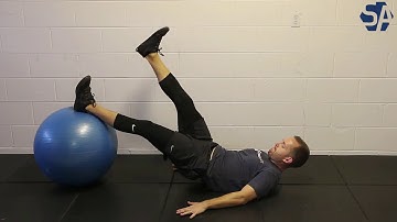Single Leg (SL) Hamstring Curl - Physio Ball (PB)