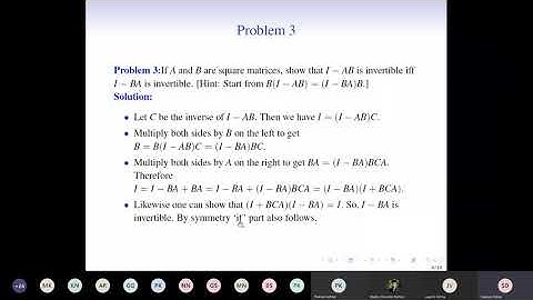 MA106 Linear Algebra Tutorial 1 part 2