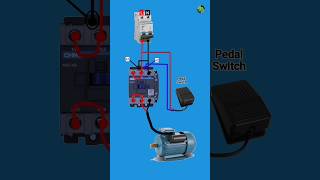 Pedal Switch Connection with Magnetic Contactor.#shorts #electrical #motorcontrol