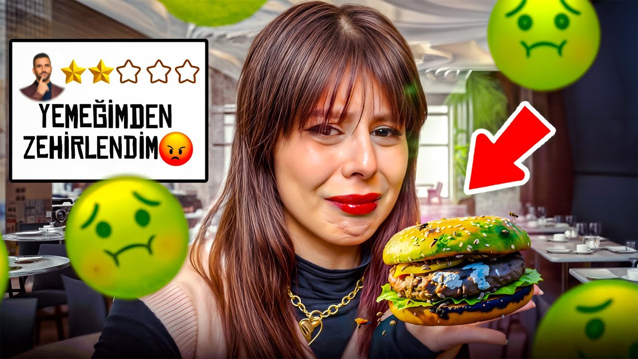 24 SAAT DÜŞÜK PUANLI RESTORANLARDAN BESLENDİM !  | KUSTUM.. 🤢🙏🏻