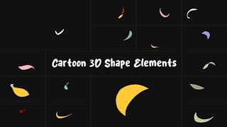 How to Use Cartoon 3D Shape Elements Cartoon Animation in Your Edits