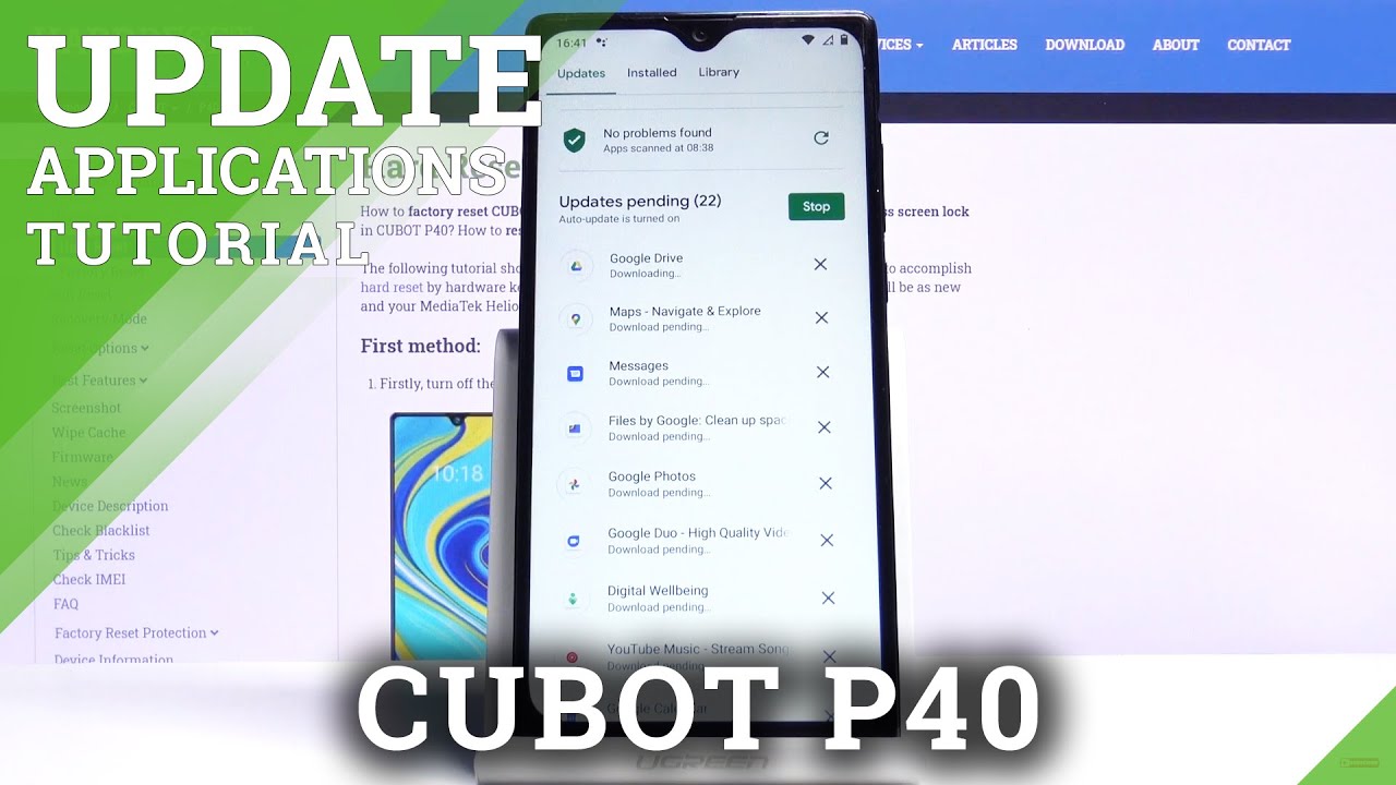 How to Update Apps in CUBOT P40 - Installing Newest Update