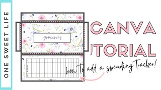 How to Add a Spending Tracker onto a Cash Envelope in Canva