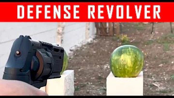 How Destructive Are The HDR 50 TR50 11 Joules Home Defense Revolver? Shooting Through A Watermelon?