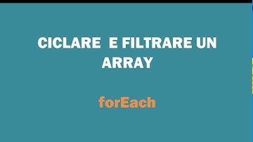 javascript es6: il  metodo foreach