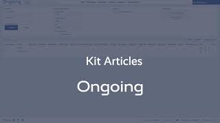 Kit/Bundle/Structure articles in Ongoing WMS