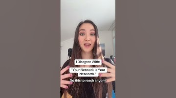 I disagree with: "Your Network is Your Networth." Here