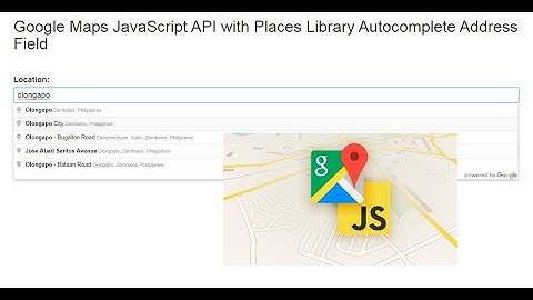 Google Maps JavaScript API with Places Library Autocomplete Address Field