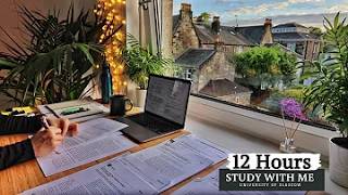 13-HOUR STUDY WITH ME on A RAINY DAY 🎓  Scottish Highlands | Pomodoro | Deep Work Mode | No Music