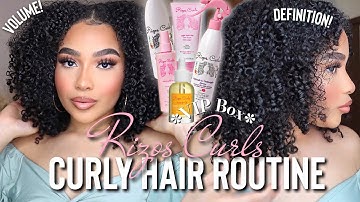 RIZOS CURLS CURLY HAIR ROUTINE 🌸 NEW RIZOS CURLS VIP BOX REVIEW + DEMO | 3C + 4A Type Hair