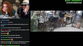 Amouranth and little nicky commenting on their security footage of the fight with the assistant