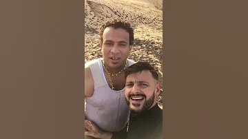 دويتو بونبوناية رامز جلال و محمود الليثي فى كواليس رامز تحت الأرض 