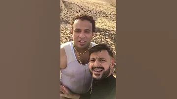 دويتو بونبوناية رامز جلال و محمود الليثي فى كواليس رامز تحت الأرض 