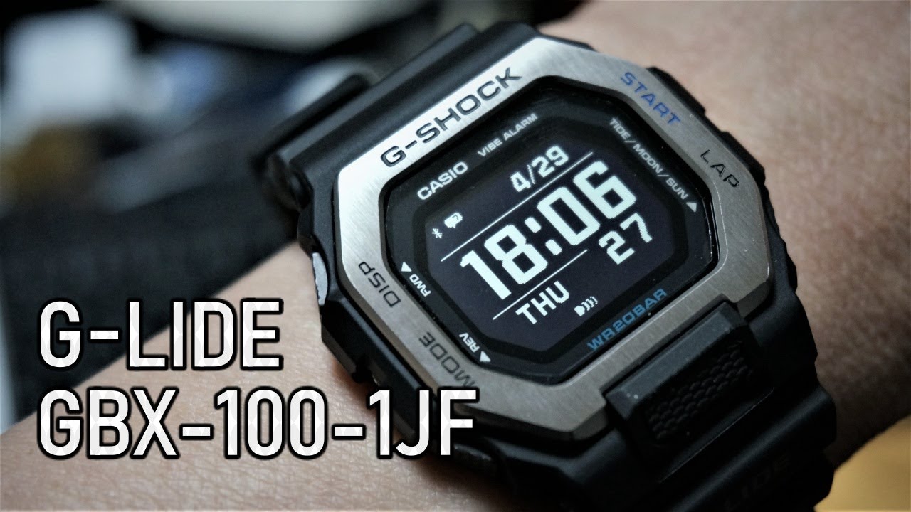 日の出、日の入りからタイドグラフ、スポーツにも使える、G LIDE GBX 100 1JF