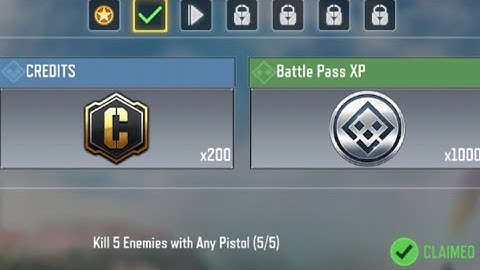 Call Of Duty Mobile Kill 5 Enemies with Any Pistol Task Complete