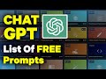 FREE Chat GPT Prompts And Prompt Engineering (Best chat gpt prompts for free)