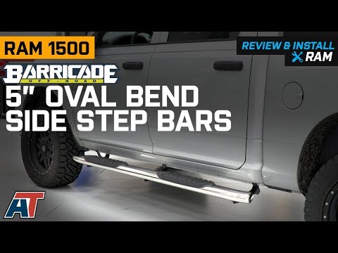 5/" Curved Stainless Nerf Bars Side Steps Fit 2009-2018 Dodge Ram 1500 Quad Cab