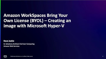 Create an Amazon WorkSpaces Bring Your Own License (BYOL) image with Hyper-V | Amazon Web Services