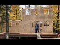 Off-Grid Cabin Floor Sheeting and Wall Raising