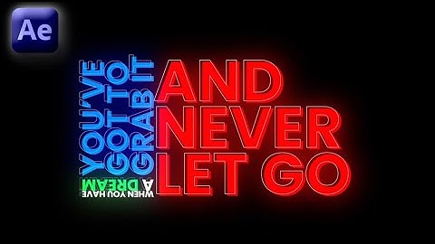 Kinetic Typography Animation in Adobe After Effects - After Effects Tutorial - No Plugins.