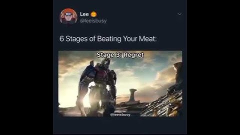 6 stages after beating your meat