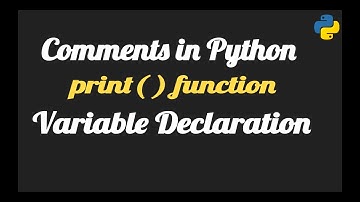 Python Basics-II (Print, Variables, Comments)