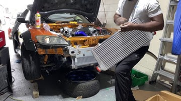 1jzgte swap  rx8 part 10  intercooler piping kit and Radiator