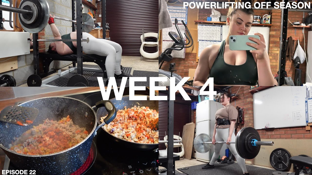 Powerlifting 'offseason' Episode 22 PB's Meal prep with me YouTube