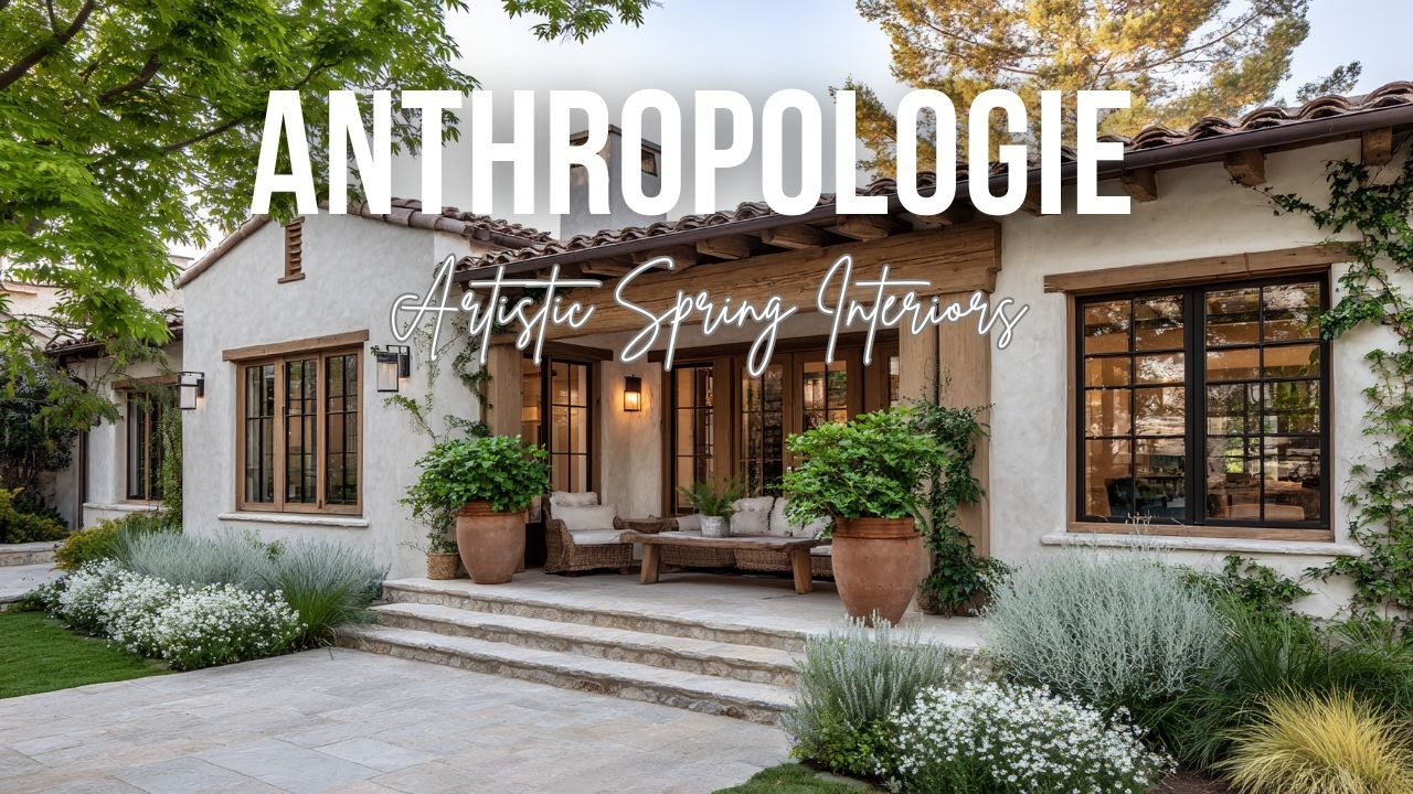 Artistic Spring Interiors inspired by Anthropologie soft boho luxury atmosphere