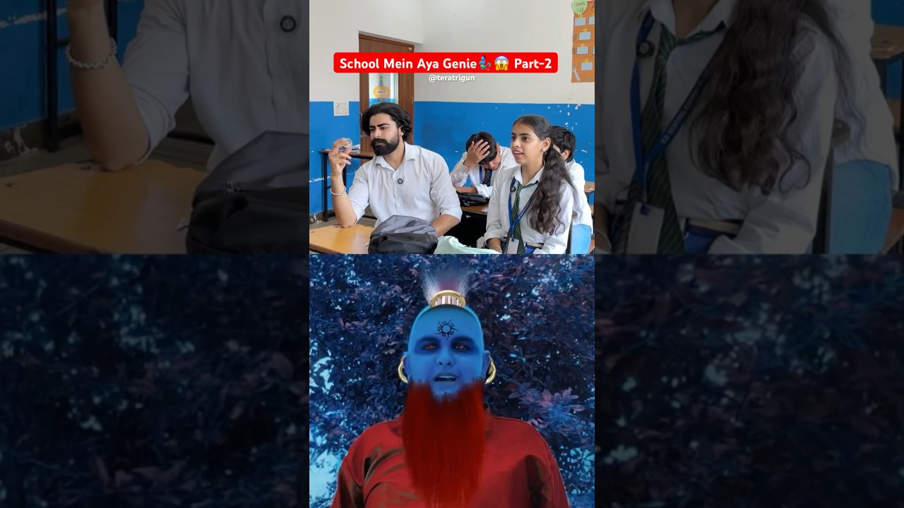 School Mein Aya Genie🧞‍♂️😱 Part-2 #shorts #ytshorts #teratrigun #comedy #schoolshorts #genie