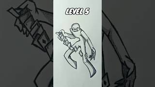 How To Draw Stickman With Different levels Part 1✨#anime #drawing #stickman #shorts