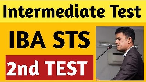 Intermediate 2nd Second || IBA STS BPS-05 to 15 