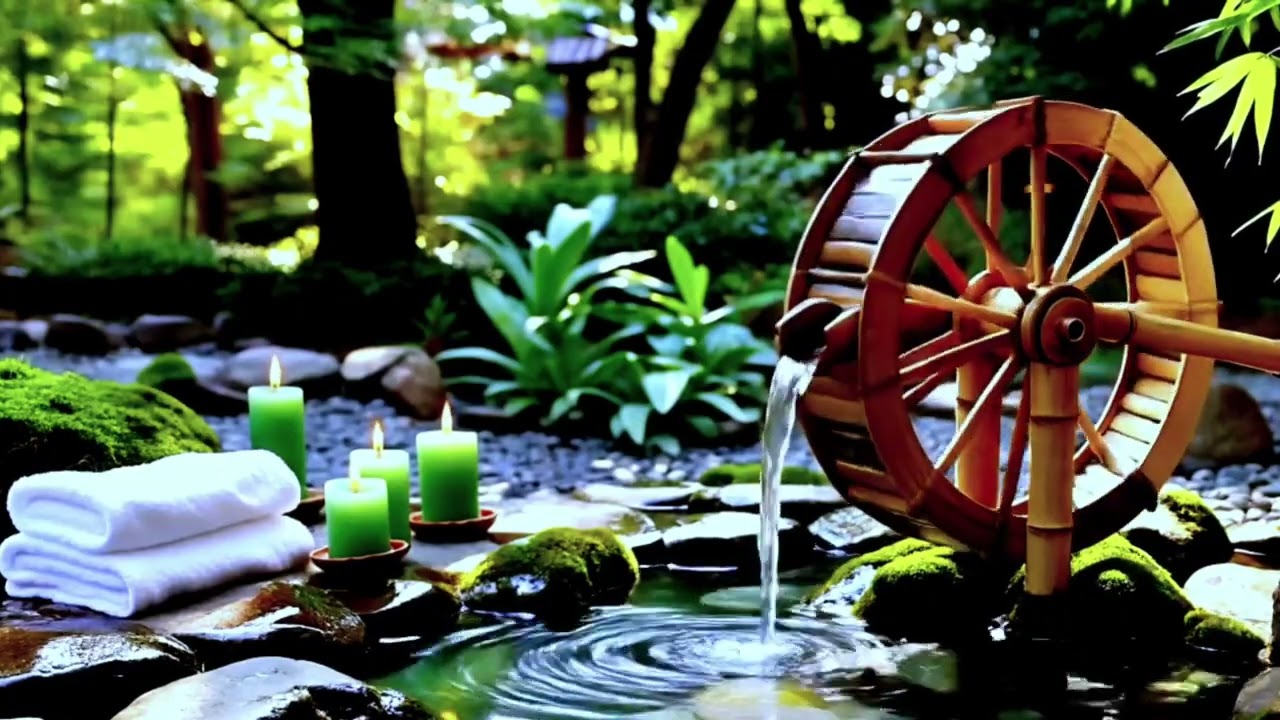 Zen Garden Water Flow & Peaceful Piano Music | Calm Your Mind Instantl