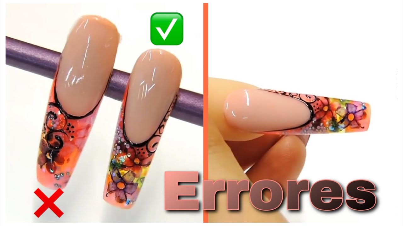 UÑAS ACRILICAS decoradas con pintura acrílica en acuarela 💖💅🏻 - thptnganamst.edu.vn