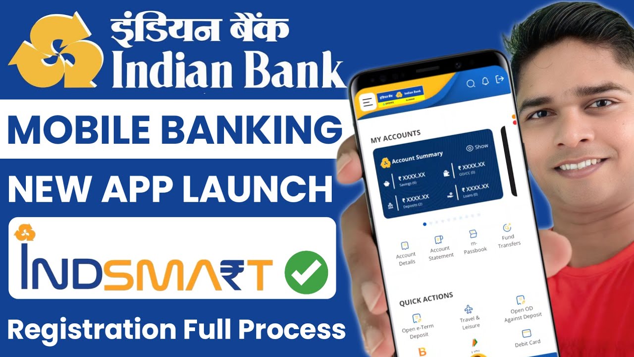 Vibrant Indian Bank Mobile Banking App Guide Landscape Illustration Vibrant Indian Bank Mobile Banking App Guide Landscape Illustration