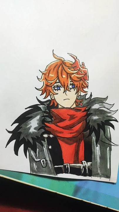 #drawing #childe for my phone's case #tartaglia #genshin #genshinimpact #art #diy #anime  #phonecase
