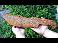 Old Rusty Meat Knife Restoration