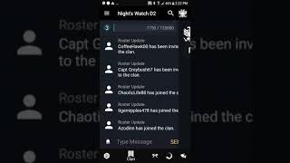 How to access clan forums/chat boards. [MOBILE] [APP] [SAMSUNG] screenshot 1
