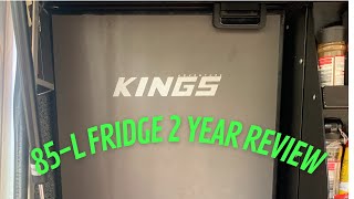 Kings upright fridge  2 Year fridge review for camping.