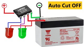 NEW Auto Cut OFF 12 volt Battery Charger Circuit  LM393