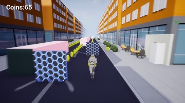 Some basic environment was added to my untitled runner game built with Unreal Engine 4